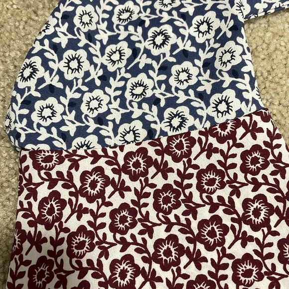 Loft Two colored Floral Patterned Dress. - Picture 2 of 9